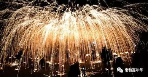 吃瓜看打铁花,打铁花表演魅力无限